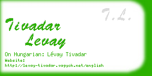 tivadar levay business card
