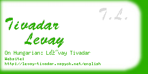 tivadar levay business card